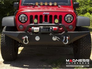 Jeep Wrangler JK Spartan Bumper & Standard Ends w/ Overrider - Front